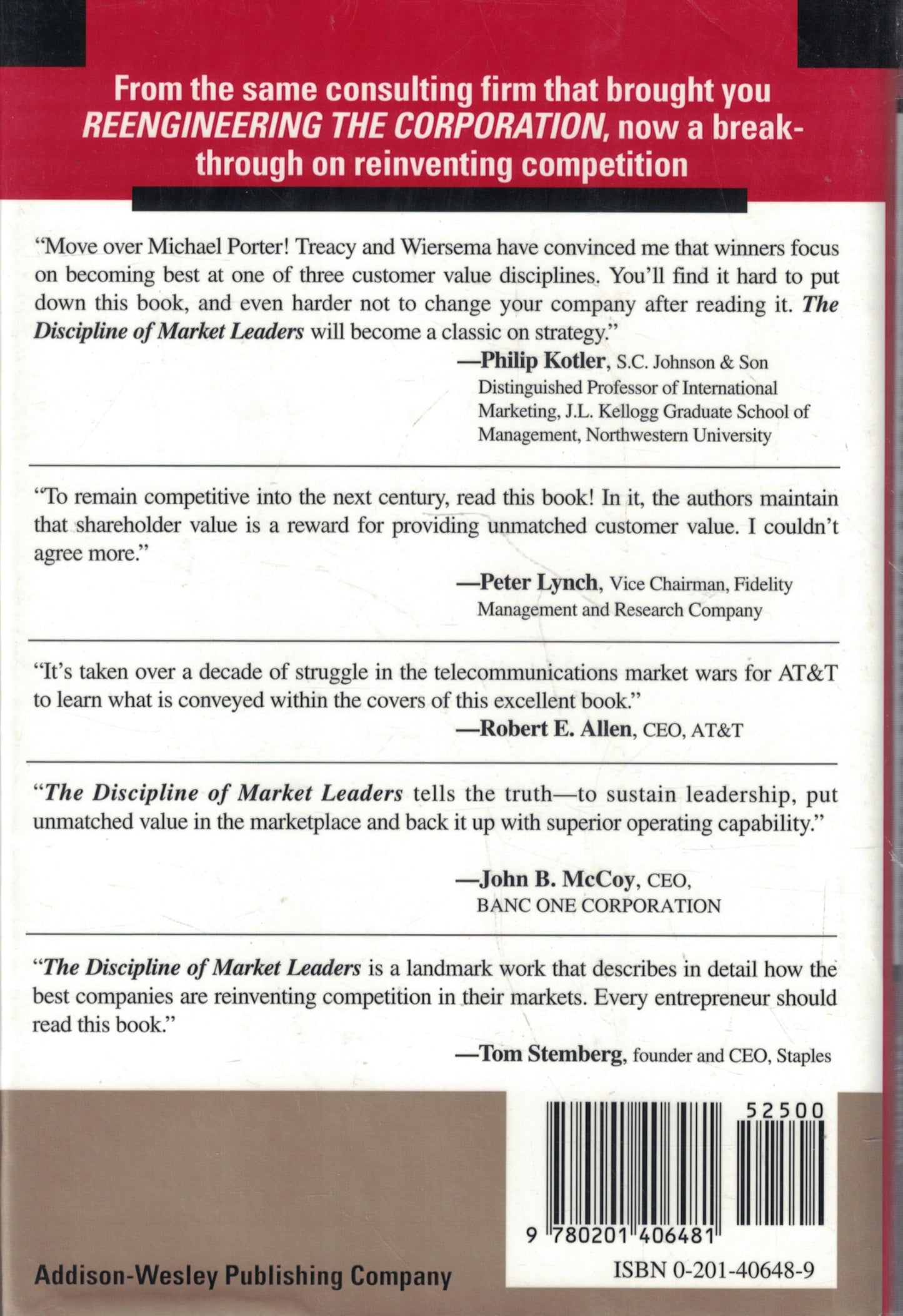 The Discipline Of Market Leaders: Choose Your Customers, Narrow Your Focus, Dominate Your Market