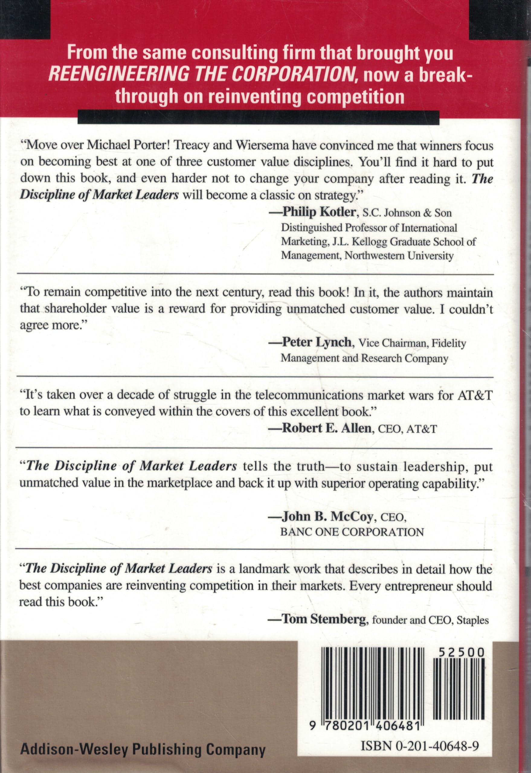 The Discipline Of Market Leaders: Choose Your Customers, Narrow Your Focus, Dominate Your Market