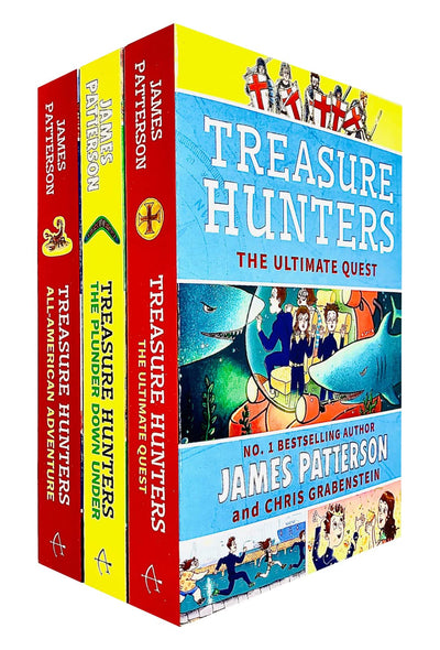 Treasure Hunters Series (6-8) Books Collection Set By James Patterson (All-American Adventure, The Plunder Down Under & Ultimate Quest)