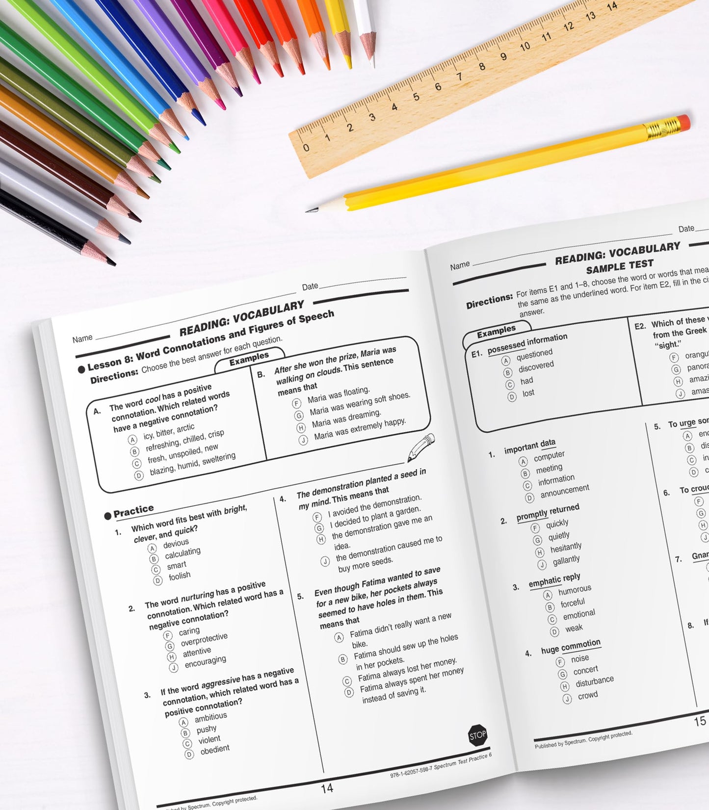 Spectrum Test Practice 6th Grade Workbooks All Subjects, Mat