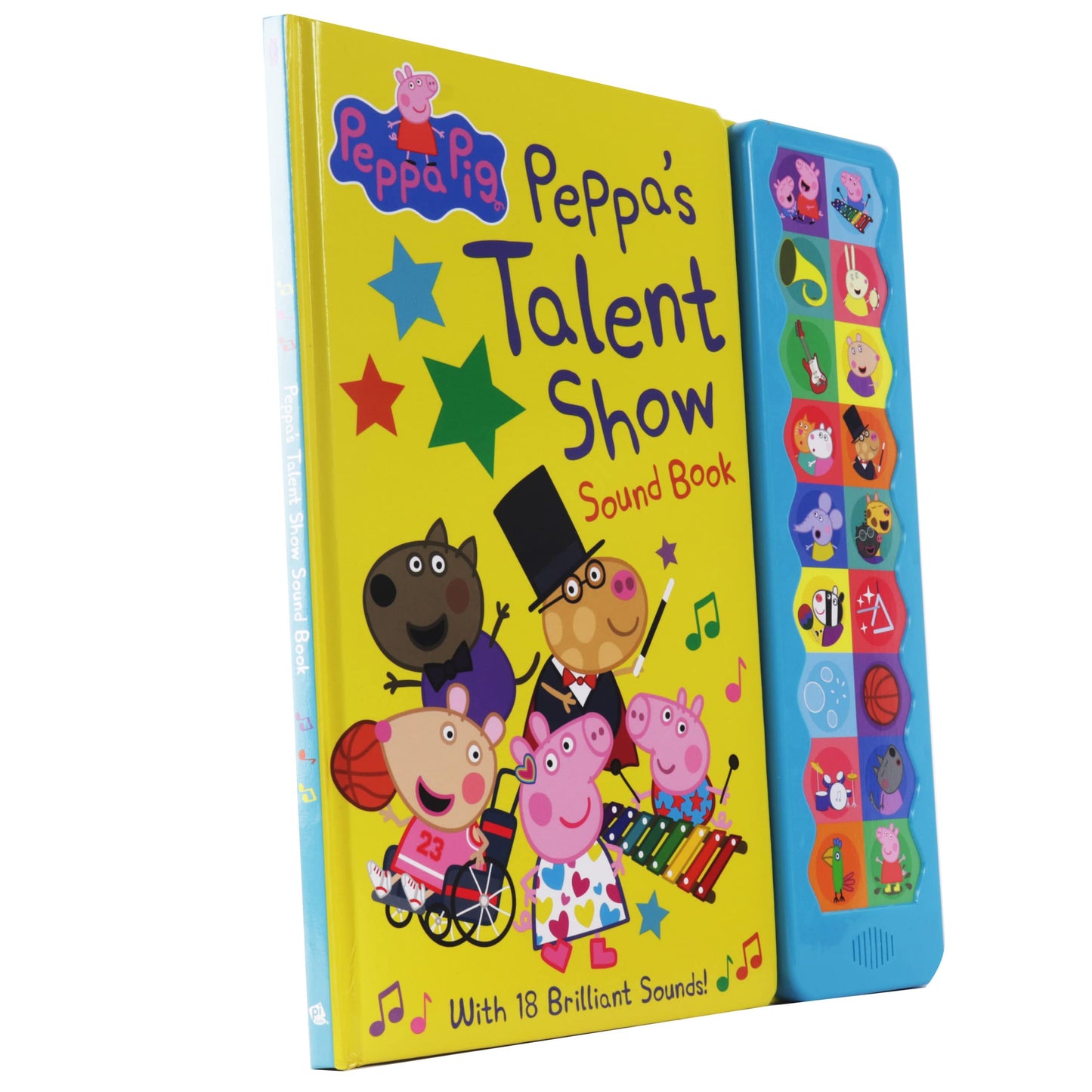 Peppa Pig - Peppa's Talent Show 18-Button Interactive Sound Book - Peppa, George, Mummy, Daddy, and More! - PI Kids