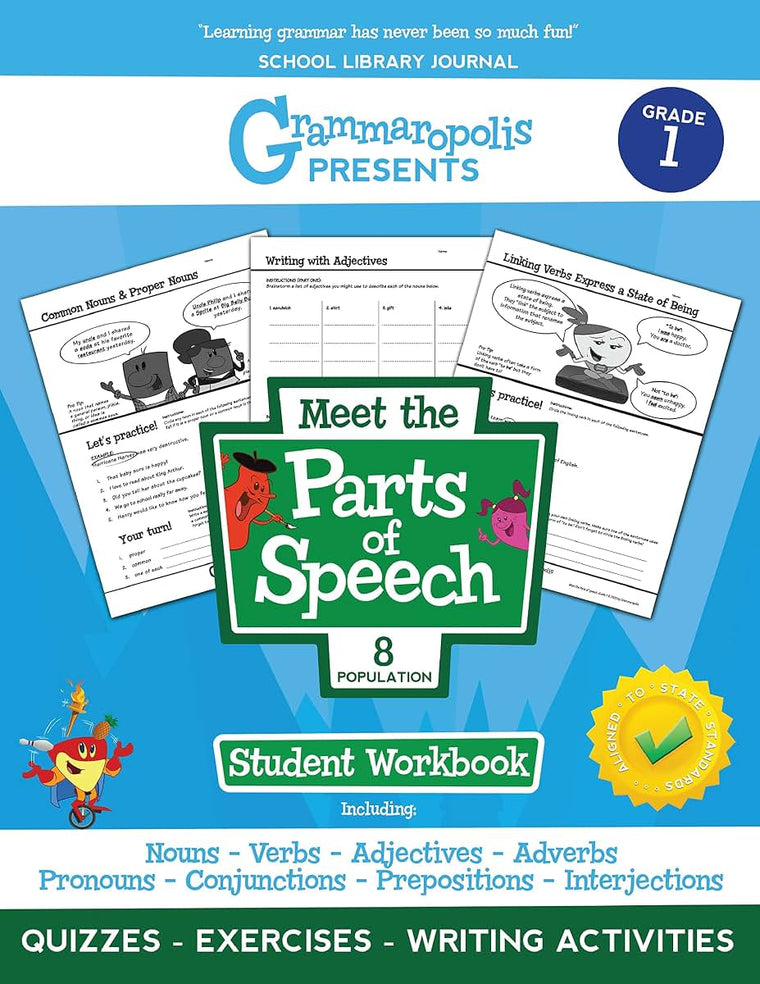 The Parts of Speech Workbook, Grade 1 (Grammaropolis Grammar Workbooks)