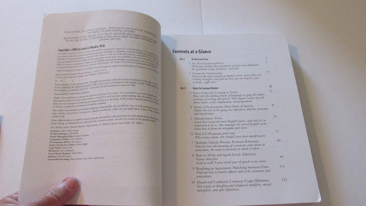 The Complete Idiot's Guide to Grammar And Style, 2nd Edition