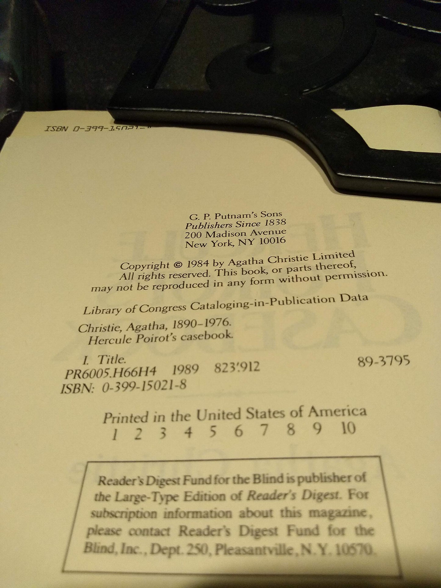 Hercule Poirots Casebook