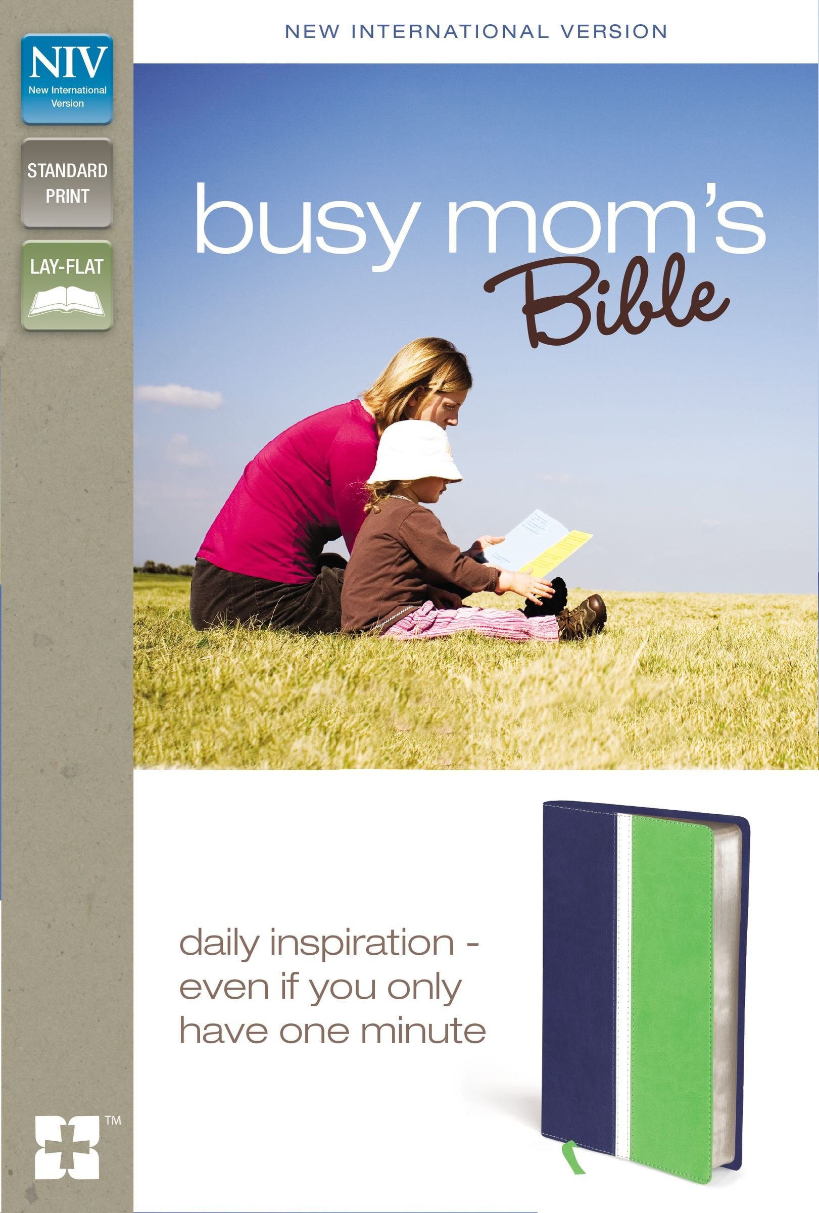 NIV, Busy Mom's Bible, Imitation Leather, Blue/Green: Daily Inspiration Even If You Only Have One Minute