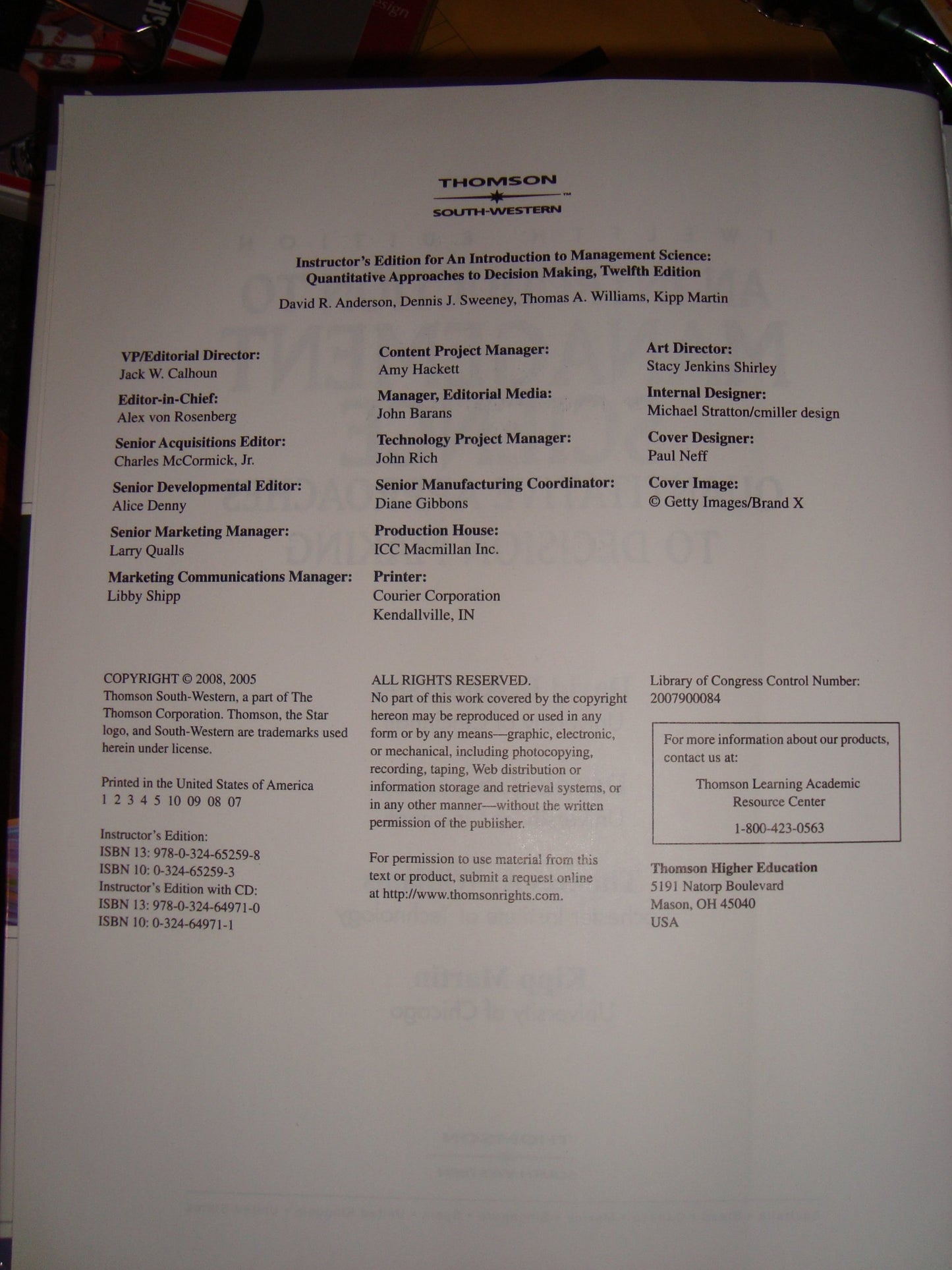 An Introduction to Management Science: Quantitative Approaches to Decision Making (with CD-ROM and Crystal Ball Pro Printed Access Card)