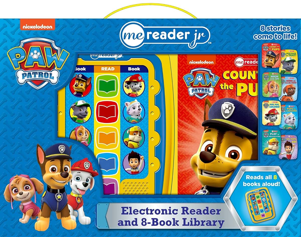 Nickelodeon PAW Patrol Chase, Skye, Marshall, and More! - Electronic Me Reader Jr. 8 Sound Book Library - PI Kids