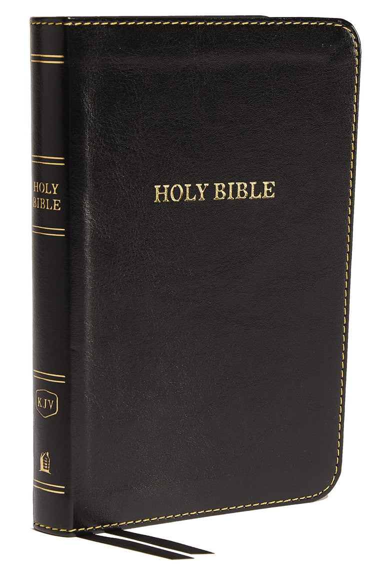 KJV Holy Bible: Compact Thinline, Black Leathersoft, Red Letter, Comfort Print: King James Version