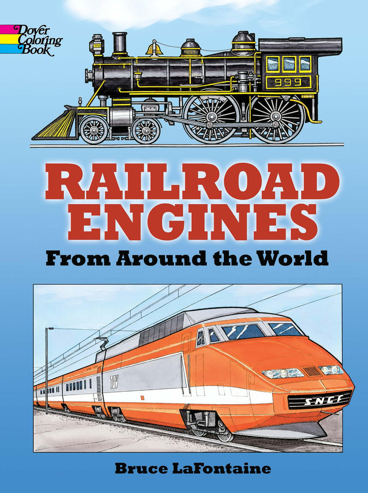 Railroad Engines from Around the World Coloring Book (Dover Planes Trains Automobiles Coloring)