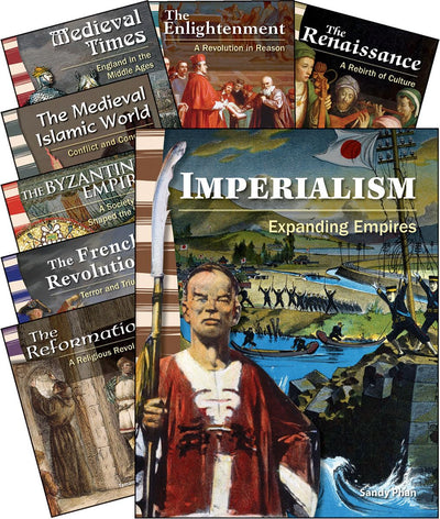 Teacher Created Materials - Primary Source Readers: History of the World - 8 Book Set - Grades 4-5 - Guided Reading Level R - U