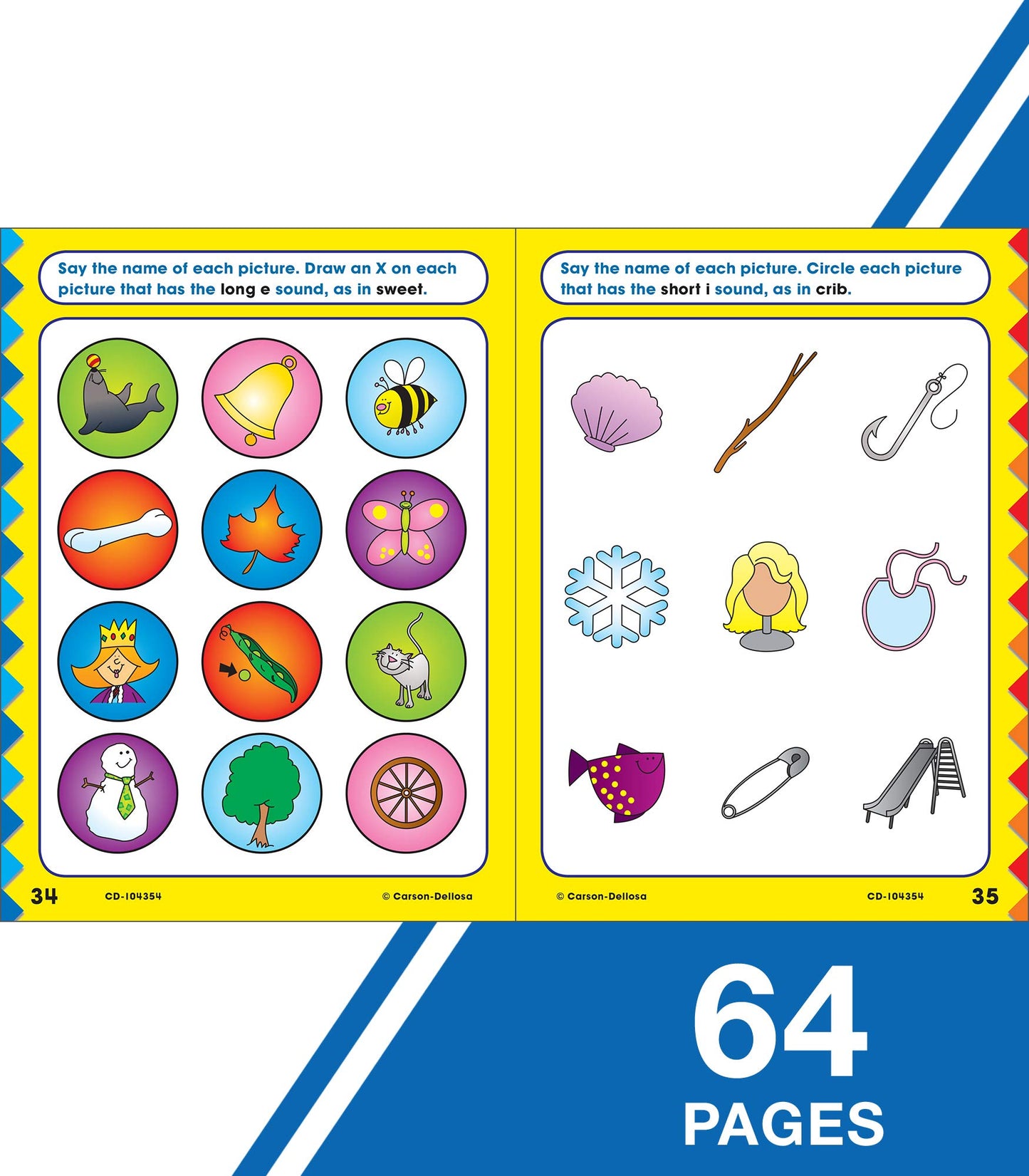 Carson Dellosa Phonics for First Grade Workbook, Consonants, Blends, Digraphs, Vowels, and Word Families Writing Practice, Language Arts Classroom or Homeschool Curriculum (Volume 11)