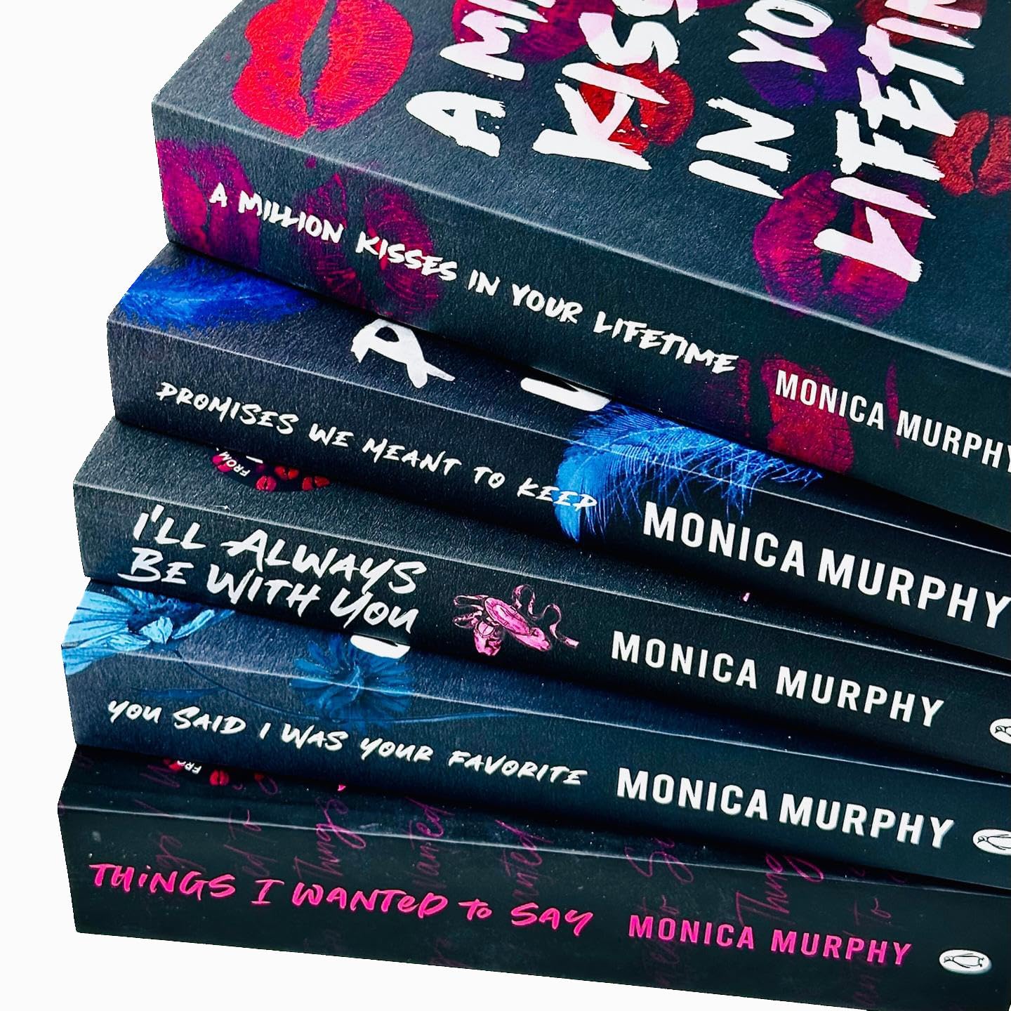 Lancaster Prep Series 5 Books Collection Set By Monica Murphy (Ill Always Be With You, You Said I Was Your Favorite, Promises We Meant To Keep & A Million Kisses In Your Lifetime)