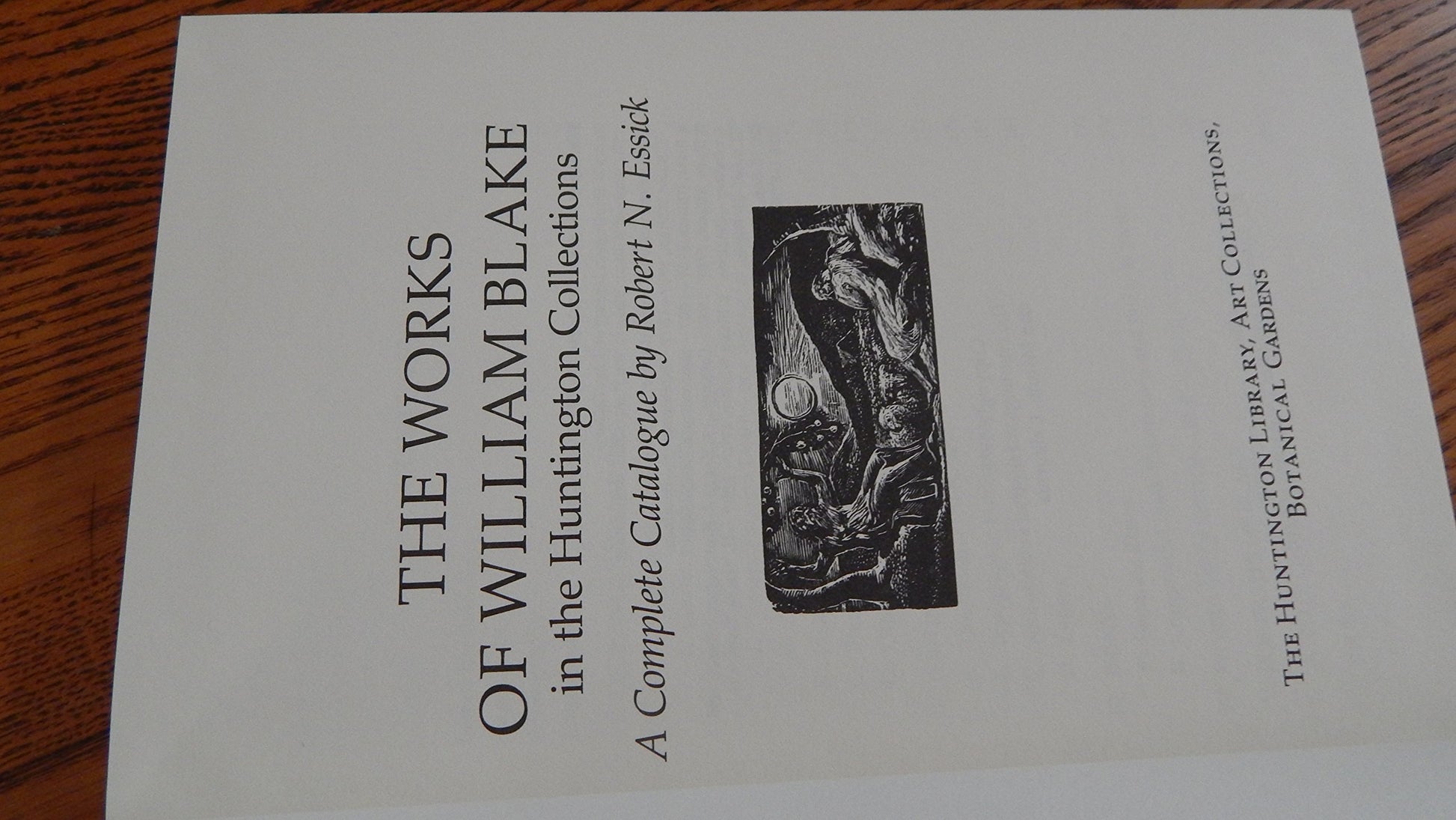 The Works of William Blake in the Huntington Collections (Huntington Library Publications)