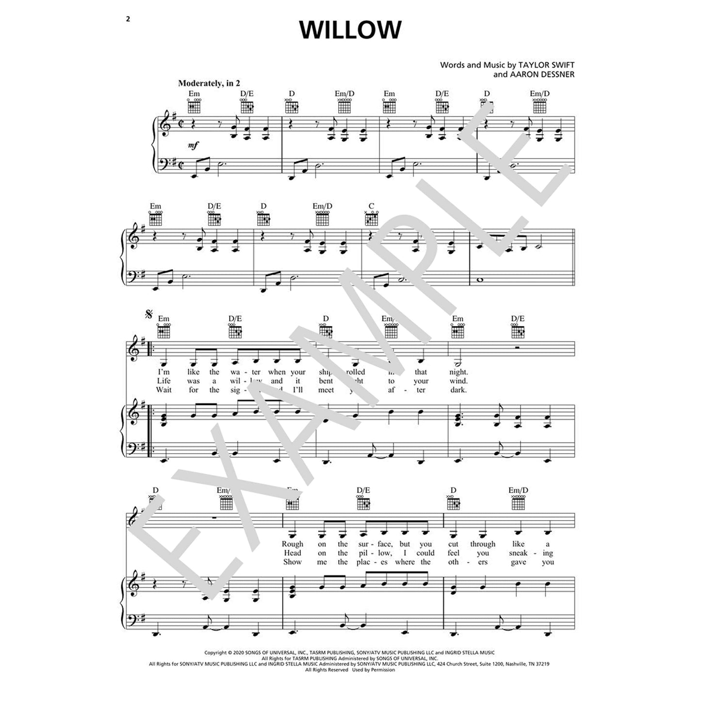 Taylor Swift - Evermore Piano/Vocal/Guitar Songbook - Vocal, Guitar, and Piano Sheet Music for Beginners and Advanced Players