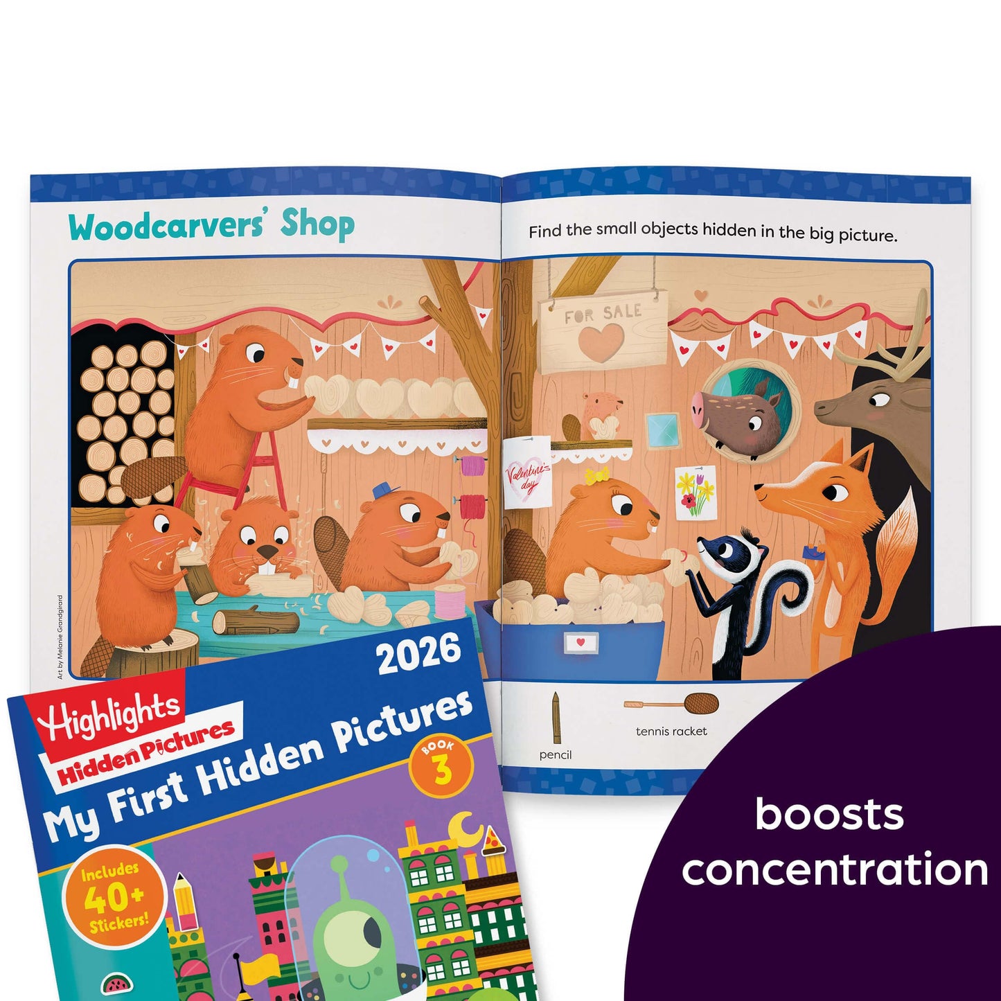 Highlights My First Hidden Pictures 2026 Activity Books for Kids Ages 3-6, 4-Book Set of Travel-Friendly Screen Free Seek and Find Fun with Stickers