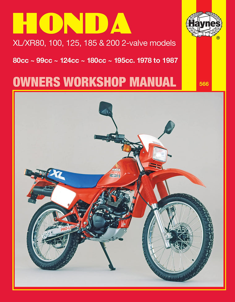 Honda XL/XR 80, 100, 125, 185 & 200 2-valve Models (78 - 87) Haynes Repair Manua