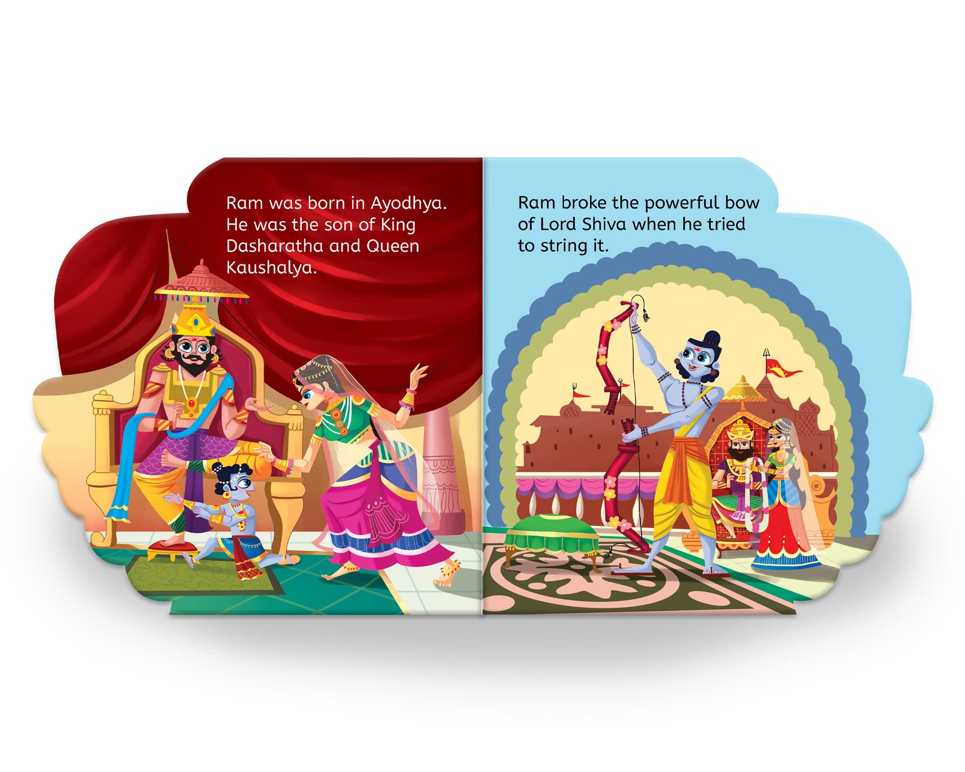 My First Shaped Board Book: Illustrated Ram Hindu Mythology Book for Kids Age 2+ (Indian Gods and Go