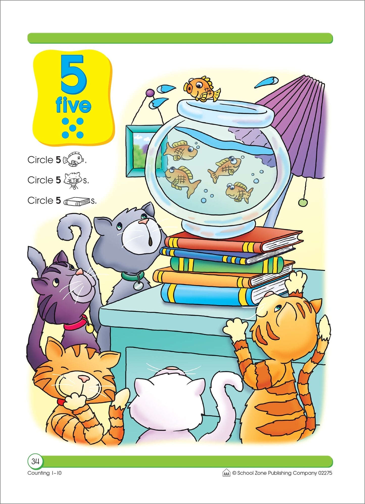 School Zone - Counting 1-10 Workbook - 64 Pages, Ages 3 to 5, Preschool to Kindergarten, Tracing Numbers, Writing Numbers, Sequencing, and More (School Zone Get Ready! Book Series)
