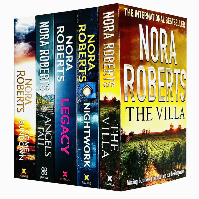 Nora Roberts 5 Books Collection Set (The Villa, Nightwork, Legacy, Angels Fall & Come Sundown)