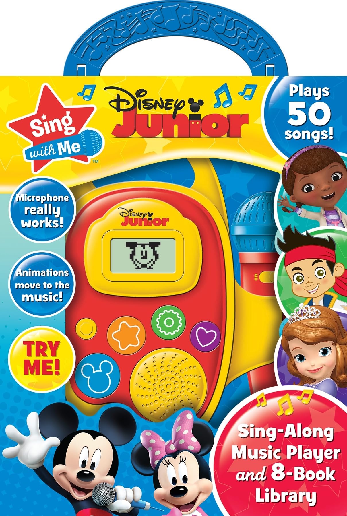 Disney Junior Mickey, Minnie, and More! - Sing with Me Sing-Along Music Player and 8-Book Library - PI Kids