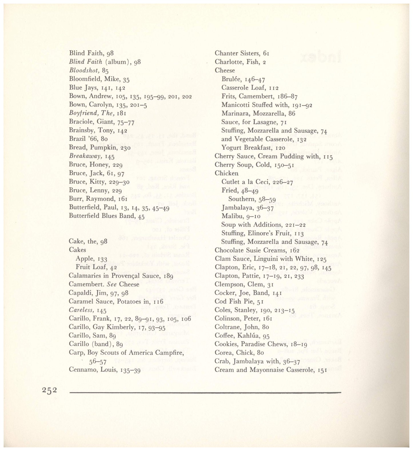 Mary Frampton and friends rock and roll recipes by RENNER, L