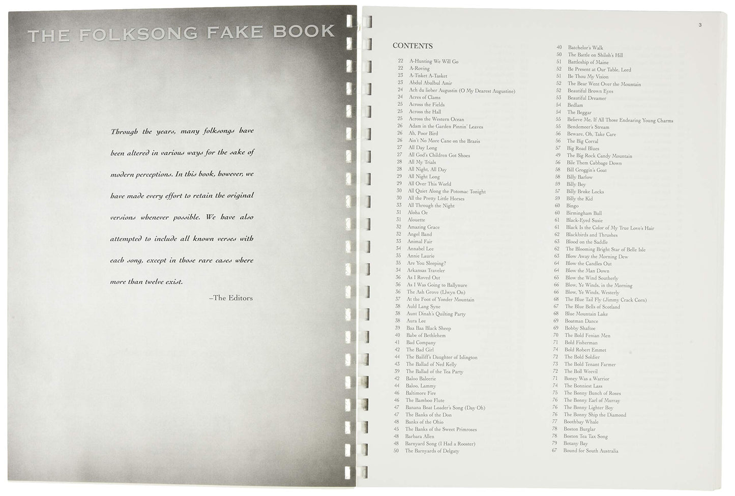 The Folksong Fake Book by Various