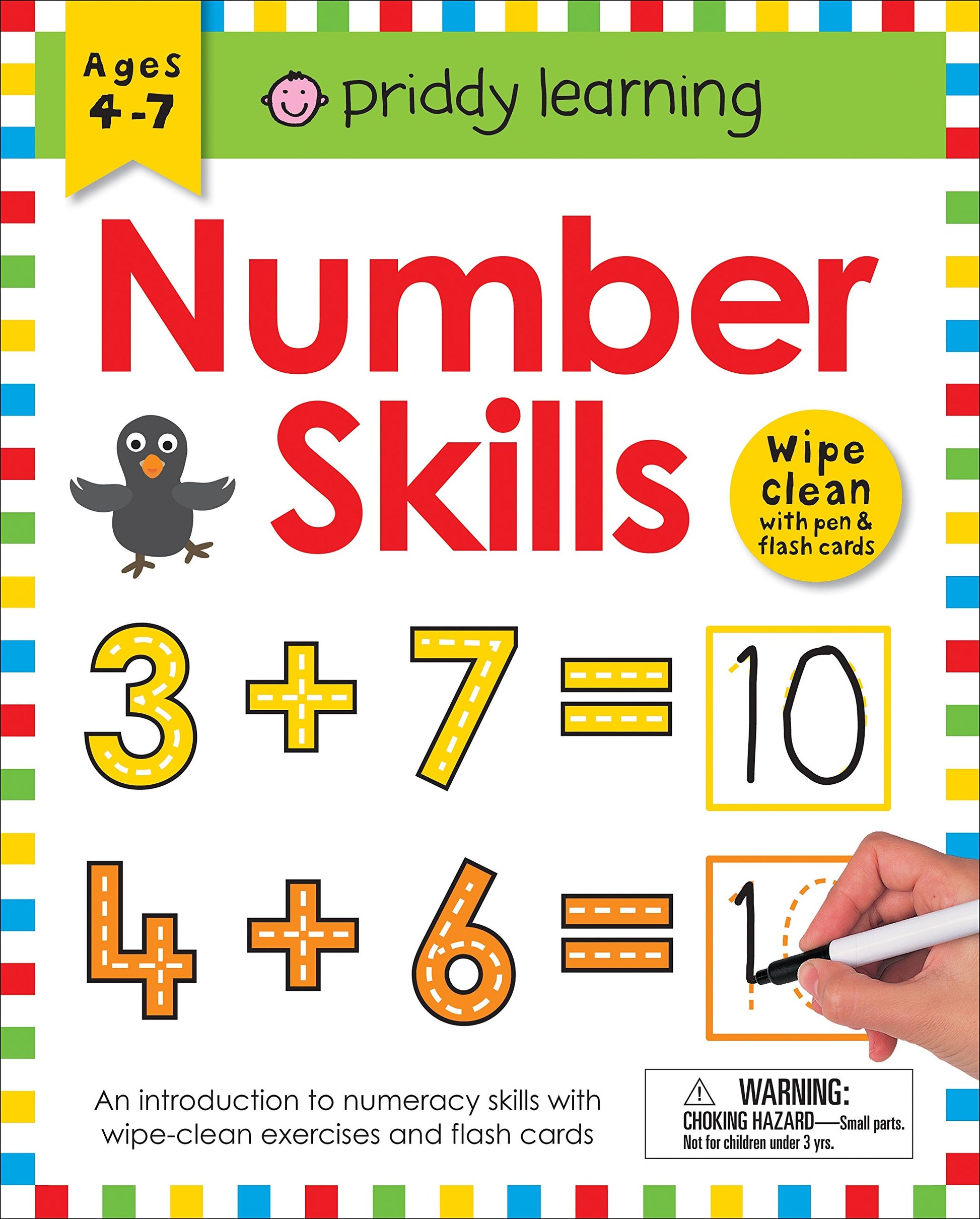 Wipe Clean Workbook: Number Skills (enclosed spiral binding): Ages 4-7; wipe-clean with pen & flash cards (Wipe Clean Learning Books)