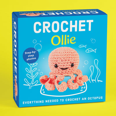 PIL Crochet Kit for Beginners - Ollie the Octopus Amigurumi - Yarn, Hook, Safety Eyes, Stuffing & Illustrated Booklet  Make a Stuffed Octopus  Craft Gift for Ages 10 and Up - Kids, Teens & Adults