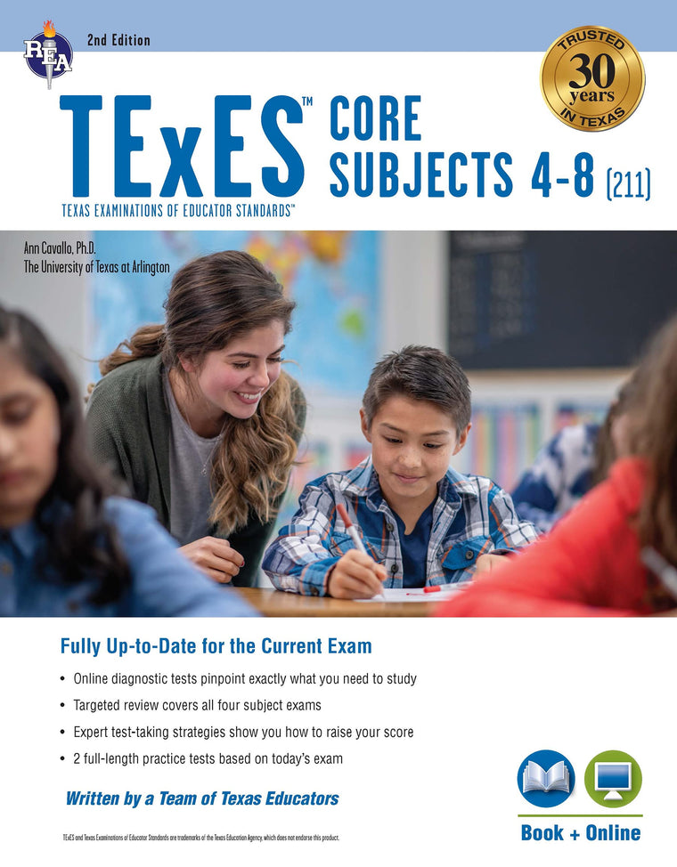 TExES Core Subjects 4-8 (211) Study Guide 2025-2026 (TExES Teacher Certification Test Prep)