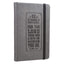 Be Strong Mini Hardcover Pocket Size LuxLeather Notebook with Elastic Closure in Gray - Joshua 1:9, 3.7" wide x 5.7" high