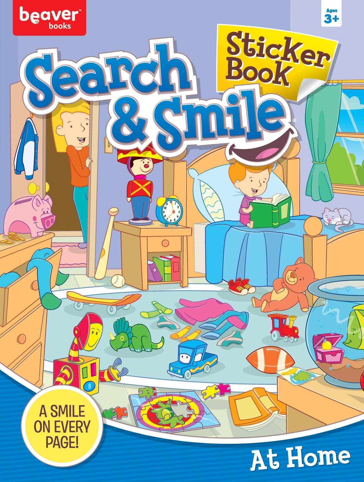 Search and Find Sticker Books for Kids Ages 3-5: At Home - Boost Learning with Hidden Pictures & 50+ Stickers!