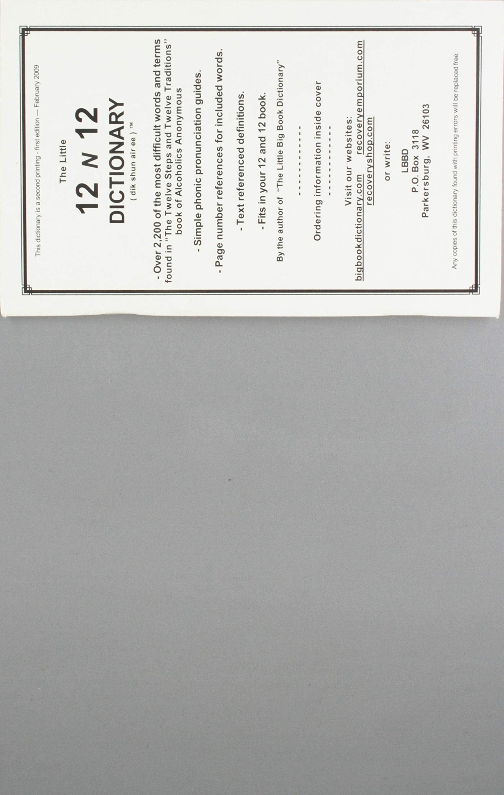 The Little 12 N 12 Dictionary (Regular Print)