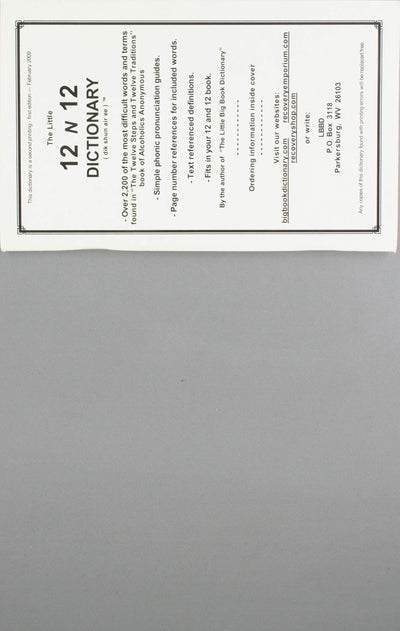 The Little 12 N 12 Dictionary (Regular Print)