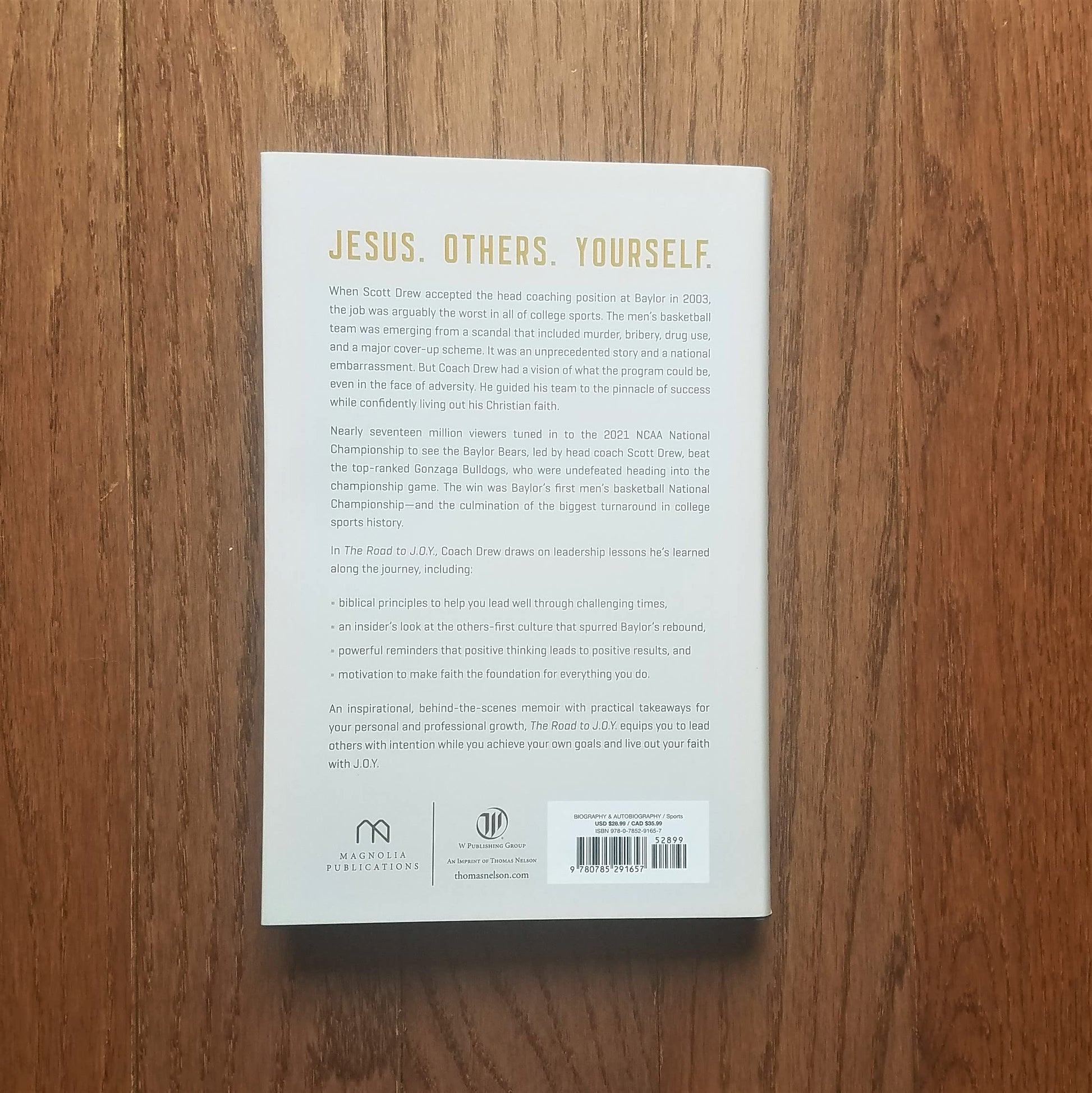 The Road to J.O.Y.: Leading with Faith, Playing with Purpose, Leaving a Legacy