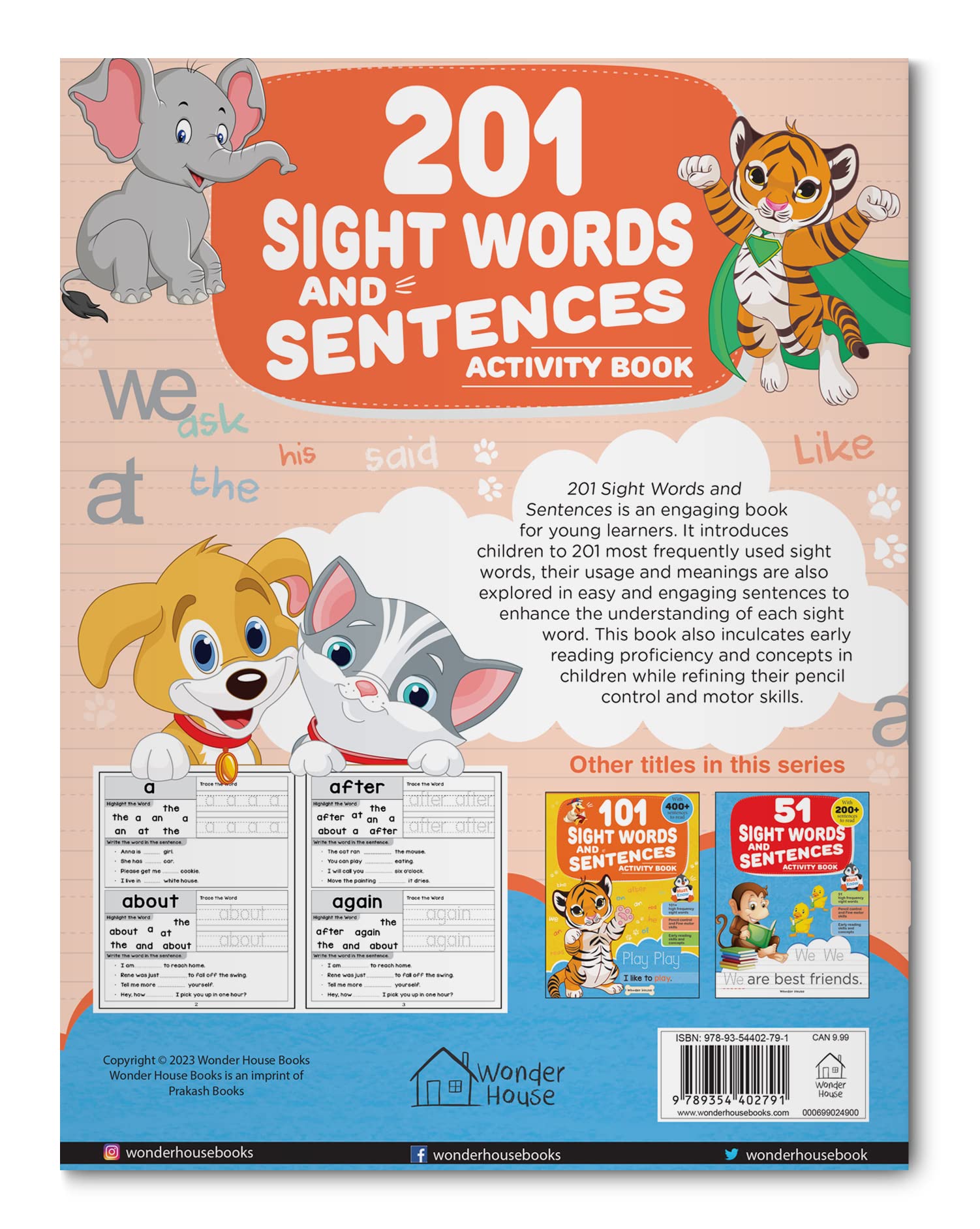 201 Sight Words And Sentence (With 800+ Sentences To Read): Activity Book For Children