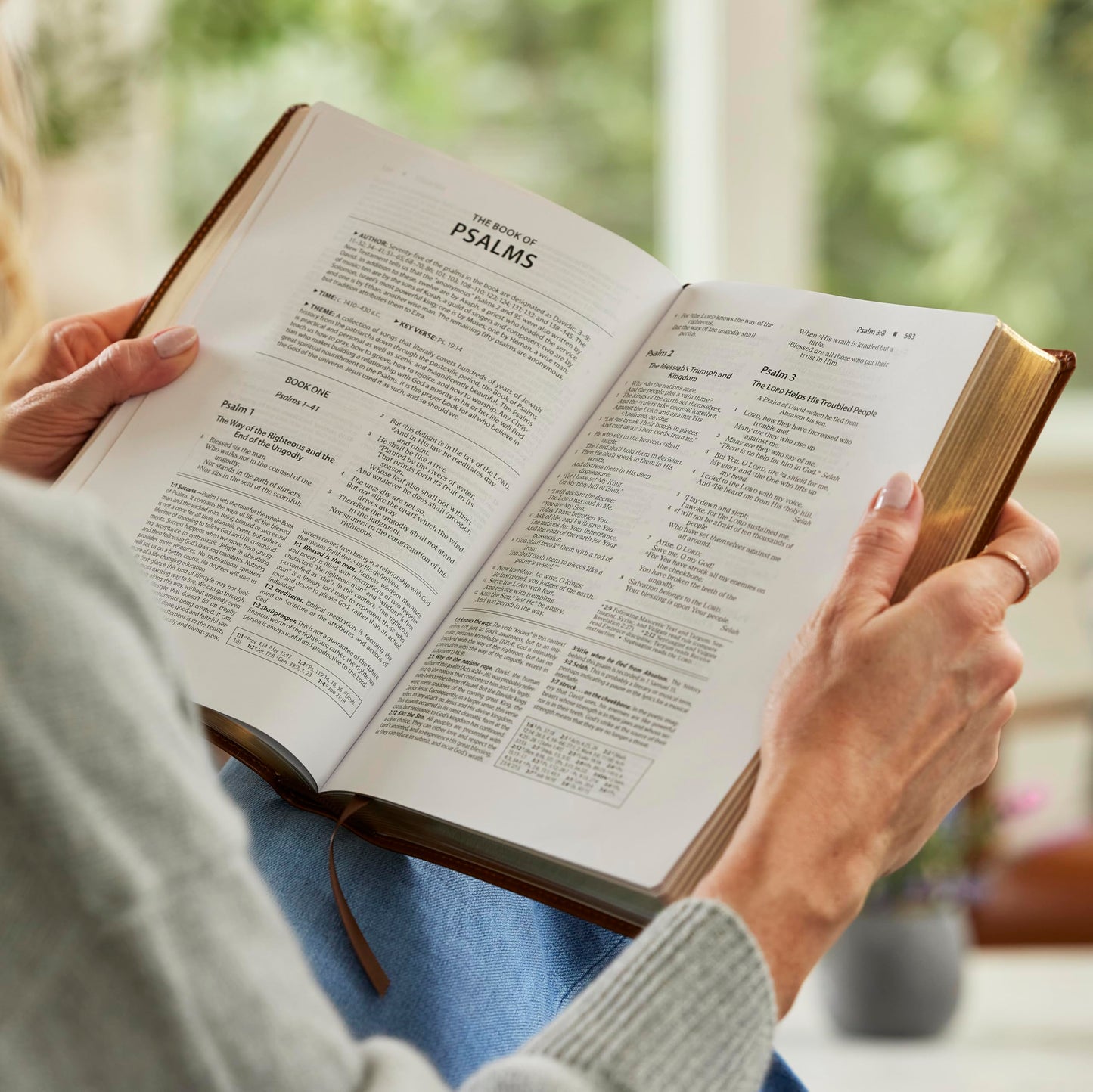 NKJV Foundation Study Bible, Wide-Margin, Brown Leathersoft, Red Letter