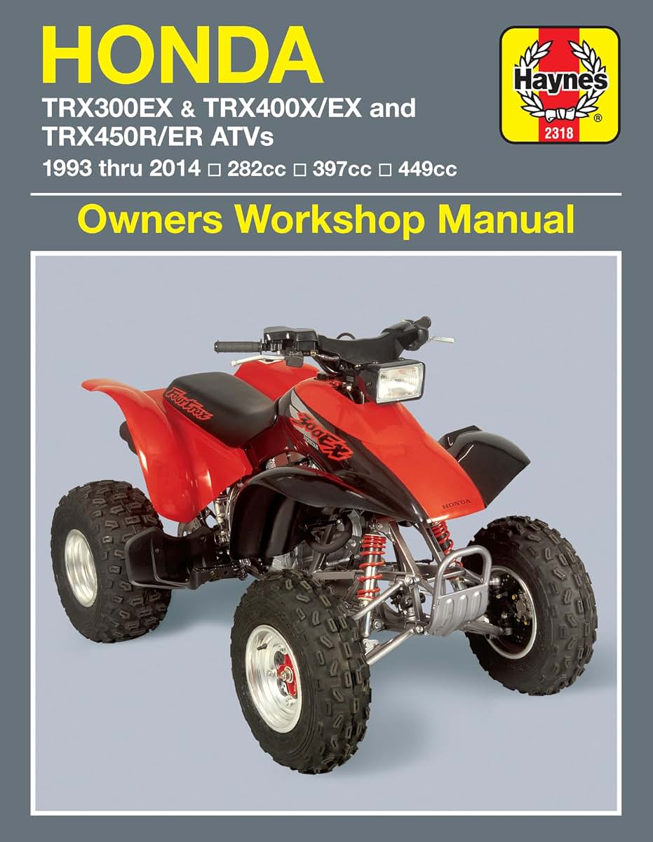 Honda TRX300EX & TRX400X/EX and TRX450R/ER ATVs 1993 thru 2014: 282cc, 397cc, 449cc Haynes Repair Manual (Haynes Owners' Workshop Manual)