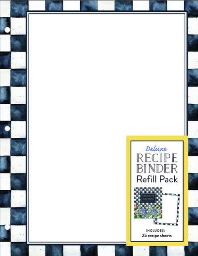 Deluxe Recipe Binder Refill Pack - Favorite Recipes (Hydrangea): 25 Sheets for 3-Ring Binders