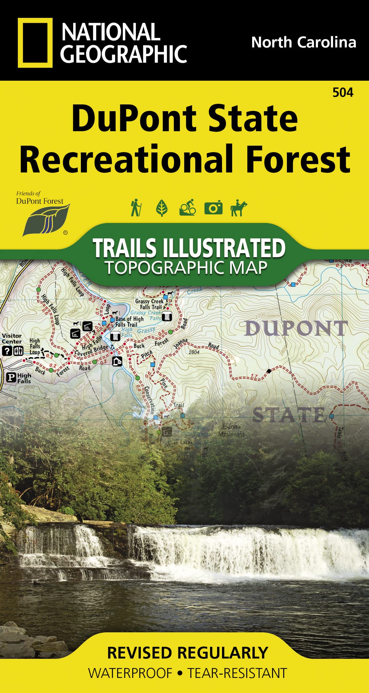 DuPont State Recreational Forest Map (National Geographic Trails Illustrated Map, 504)