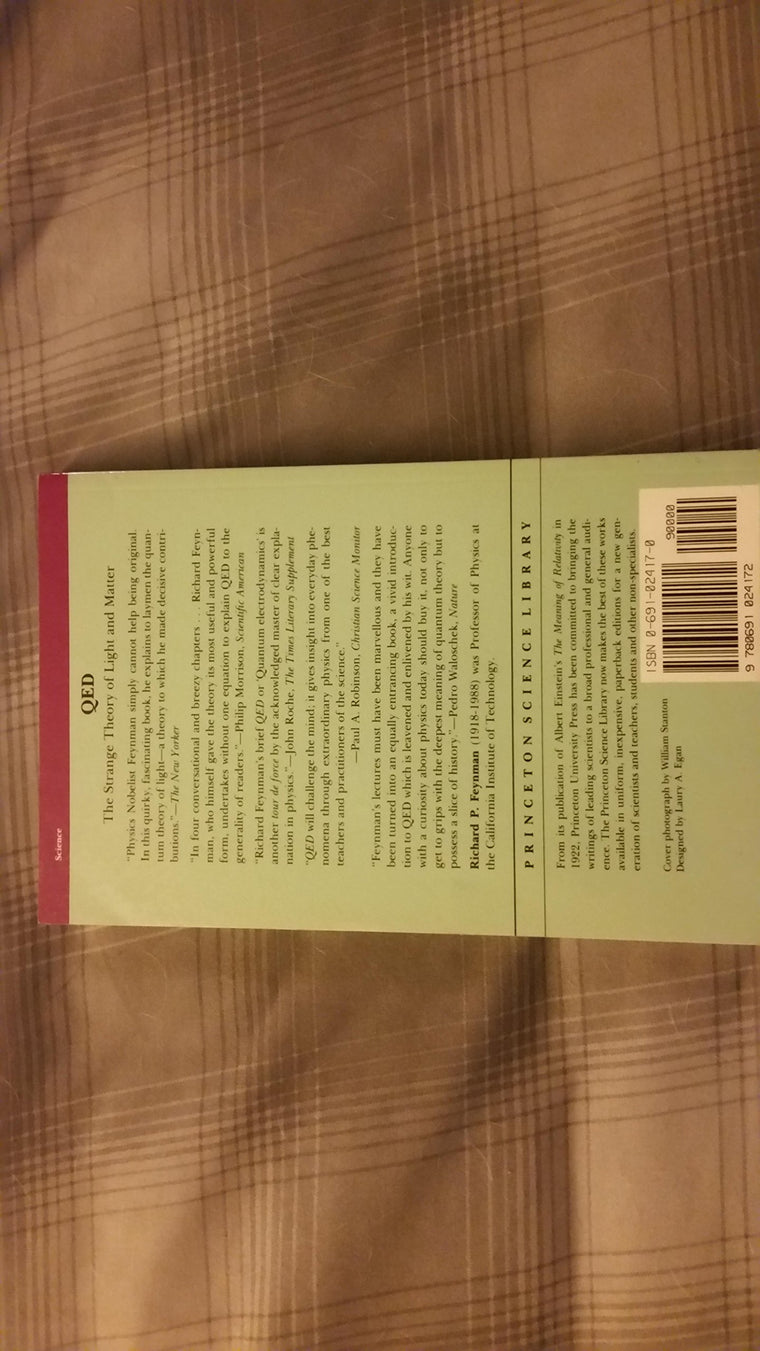 QED: The Strange Theory of Light and Matter — back cover
