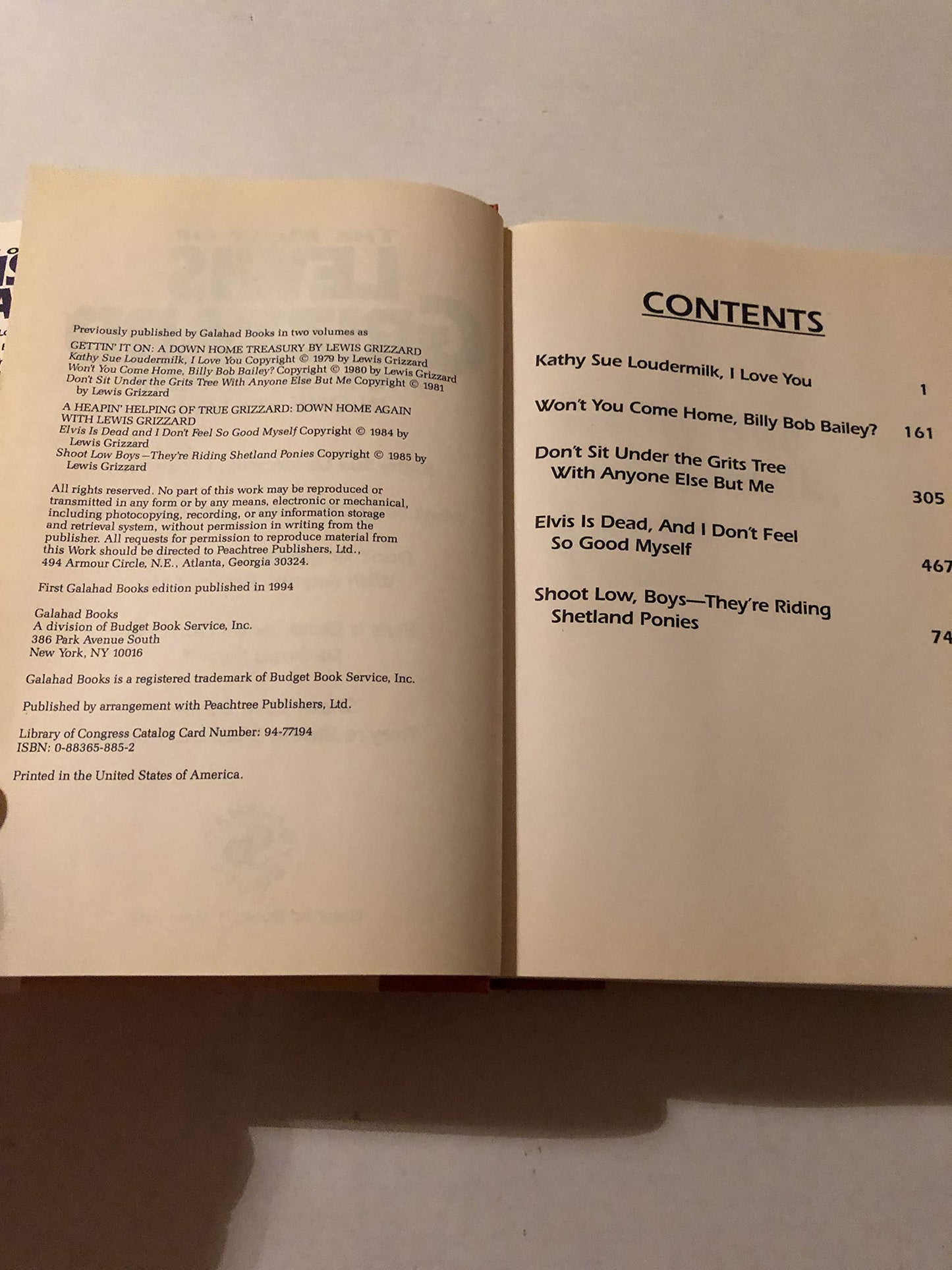 The Most of Lewis Grizzard/Five Title Complete in One Volume