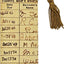 Vintage Library Card Beaded Bookmark