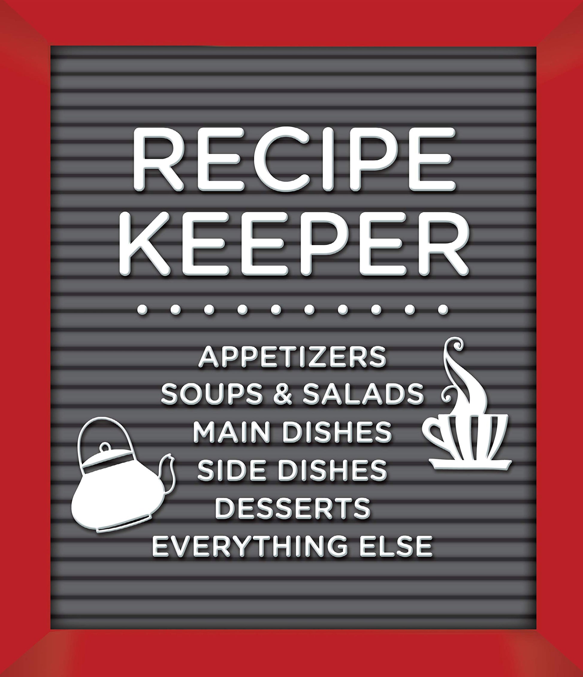 Small Recipe Binder - Recipe Keeper (Letterboard) - Write In Your Own Recipes