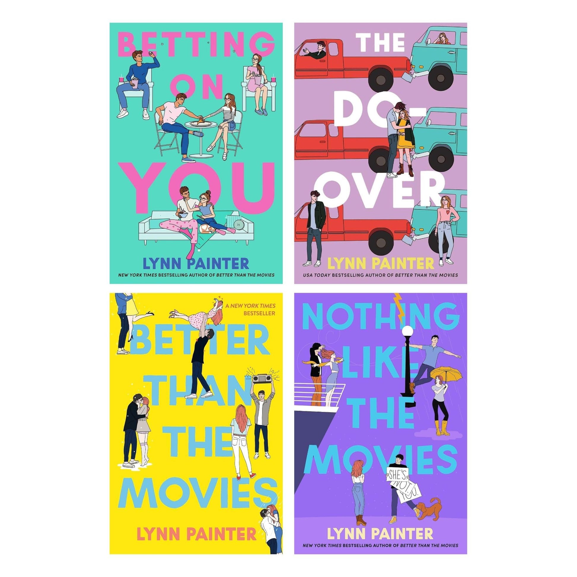 Lynn Painter 4 Books Collection Set: Better Than the Movies, Nothing Like the Movies, Betting on You and The Do-Over