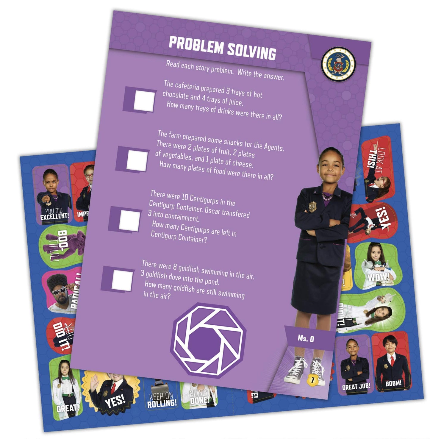 PBS Kids Odd Squad Workbook with 30 Stickers - Math, Problem