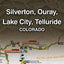 Off-Highway Map for Silverton, Ouray, Lake City, Telluride Colorado