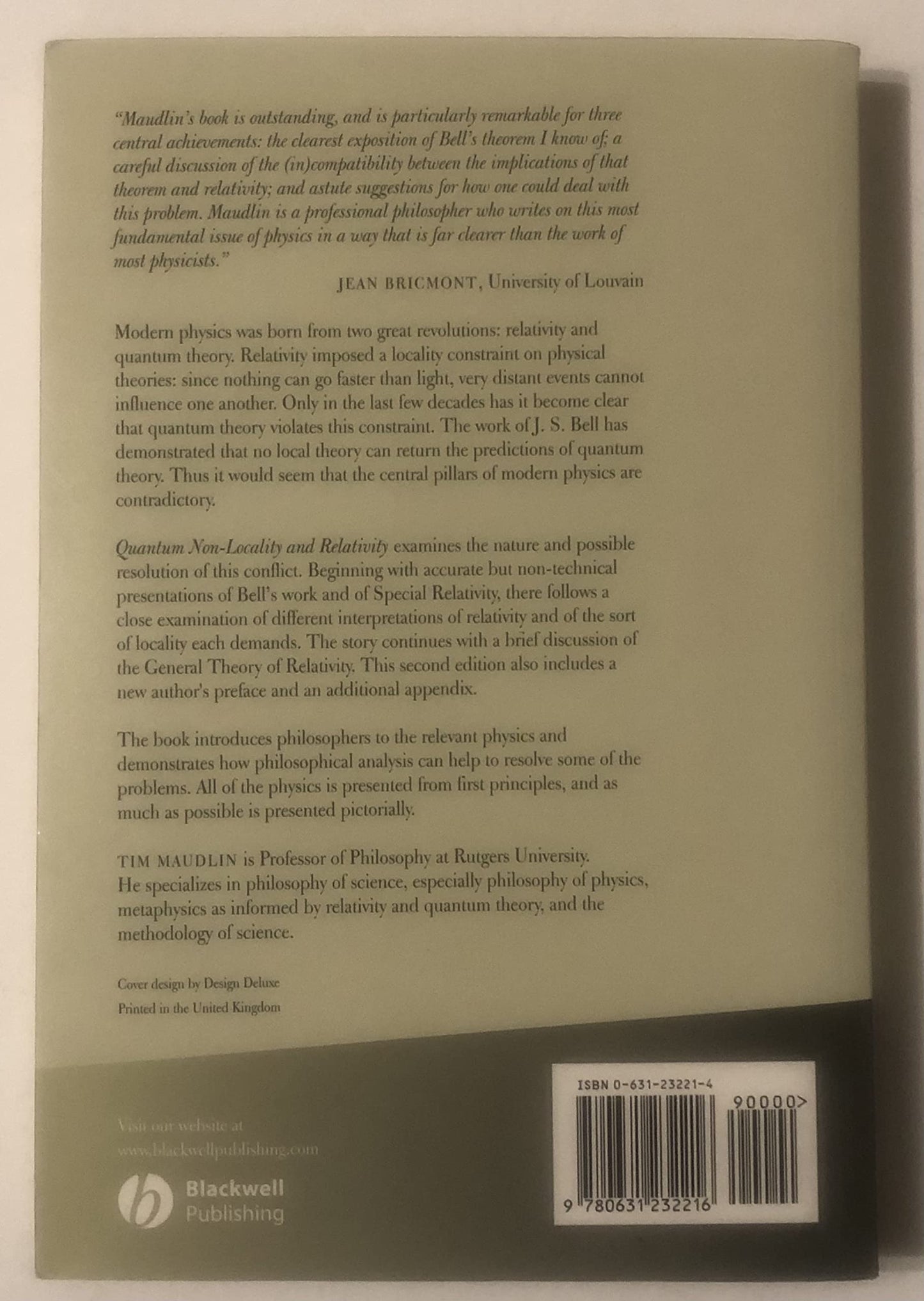 Quantum Non-Locality and Relativity: Metaphysical Intimations of Modern Physics, Second Edition