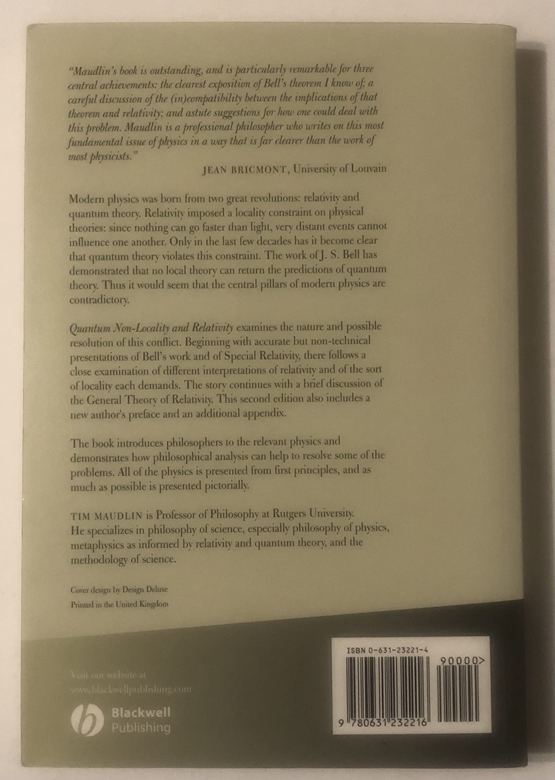 Quantum Non-Locality and Relativity: Metaphysical Intimations of Modern Physics, Second Edition