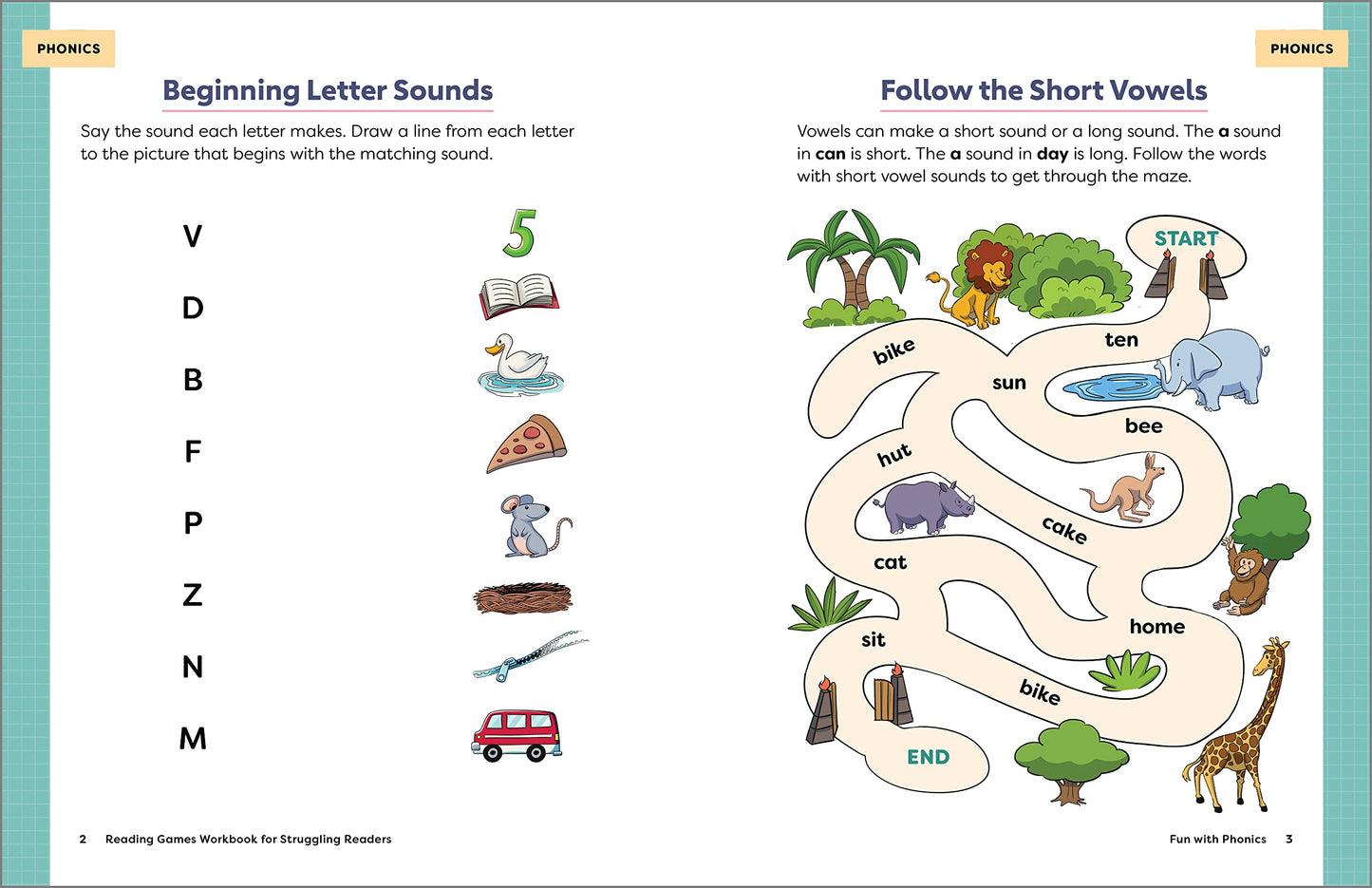 Reading Games Workbook for Struggling Readers: 101 Engaging Activities to Develop Strong Reading Fluency and Comprehension