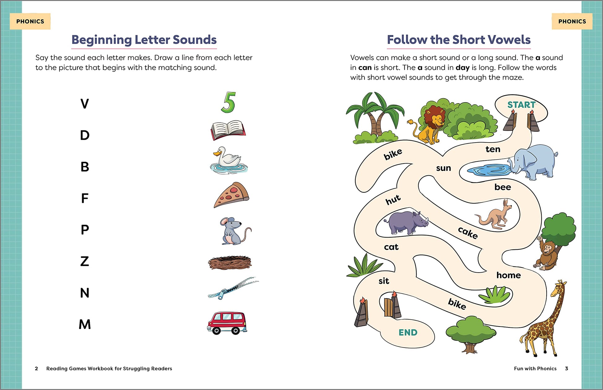 Reading Games Workbook for Struggling Readers: 101 Engaging Activities to Develop Strong Reading Fluency and Comprehension